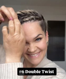 double twist on short hair - hair tutorial which is easy to manage