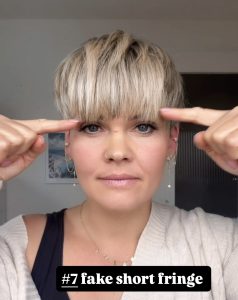 fake a shorter fringe without scissors