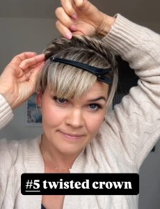 twist on short hair- easy to manage hairstyle