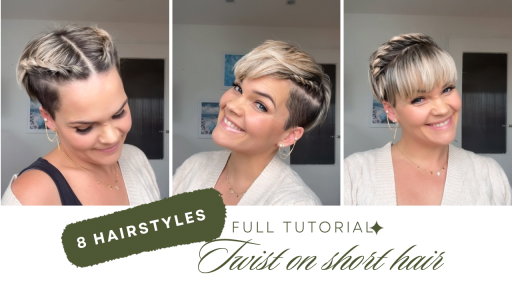 8 easy twist hairstyles for short hair- step by step pixie and undercut styling tutorial